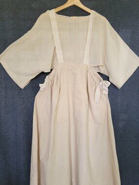 Free People Pinafore Co-ord Double Down Skirtall XS Peasant Prairie NWOT 2 Pc